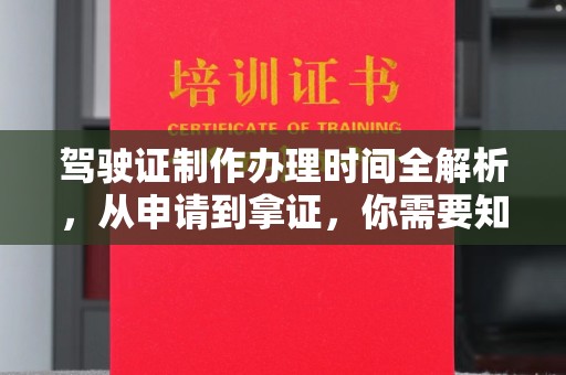 张家川驾驶证制作办理时间全解析，从申请到拿证，你需要知道的一切
