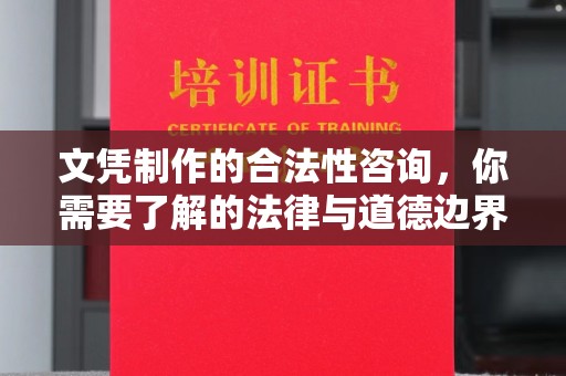 张家川文凭制作的合法性咨询，你需要了解的法律与道德边界