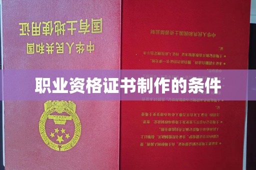 张家川职业资格证书制作的条件