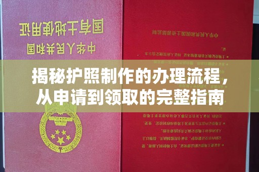 张家川揭秘护照制作的办理流程，从申请到领取的完整指南