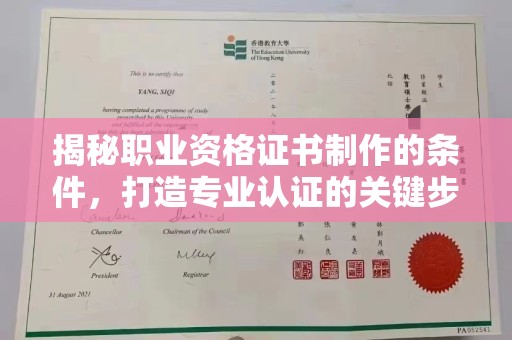 张家川揭秘职业资格证书制作的条件，打造专业认证的关键步骤