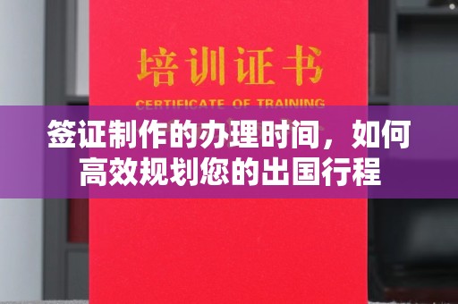 张家川签证制作的办理时间，如何高效规划您的出国行程